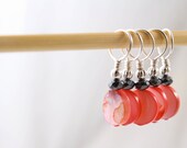 Sweet Pink Shells- Knitting Stitch Markers- Set of 5- Large