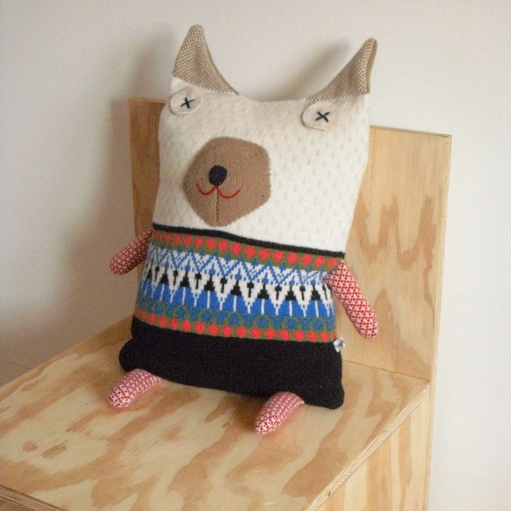 Knitted Lambswool Big Dog cushion