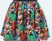 Superhero Comic Book Skirt - RESERVED FOR CUSTOMER - GoChaseRabbits