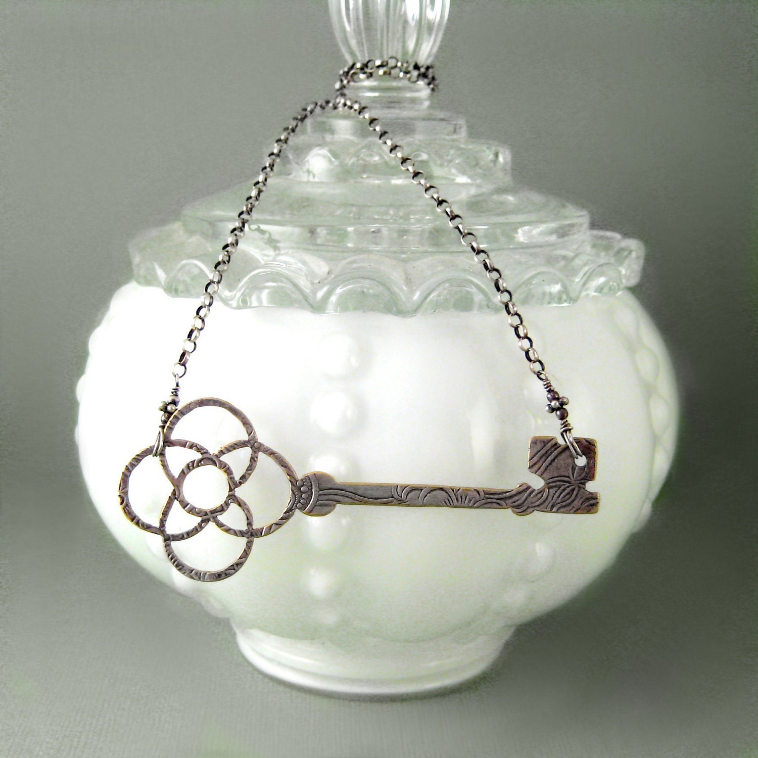 Key Necklace By Roia O'Brien - Upcycled Metal- Repurposed and Recycled Jewelry