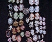 Rare Lot of 60 Beautiful Vintage to New Cameo Charms to make Earrings, Charm Bracelets, or to Collect...Designer or Collector's Dream