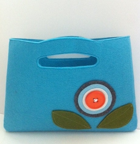 Eco FELT HANDBAG--Bloom Collection, Ready to Ship