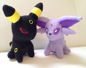 Baby Umbreon and Baby Espeon Pokemon Plush Set