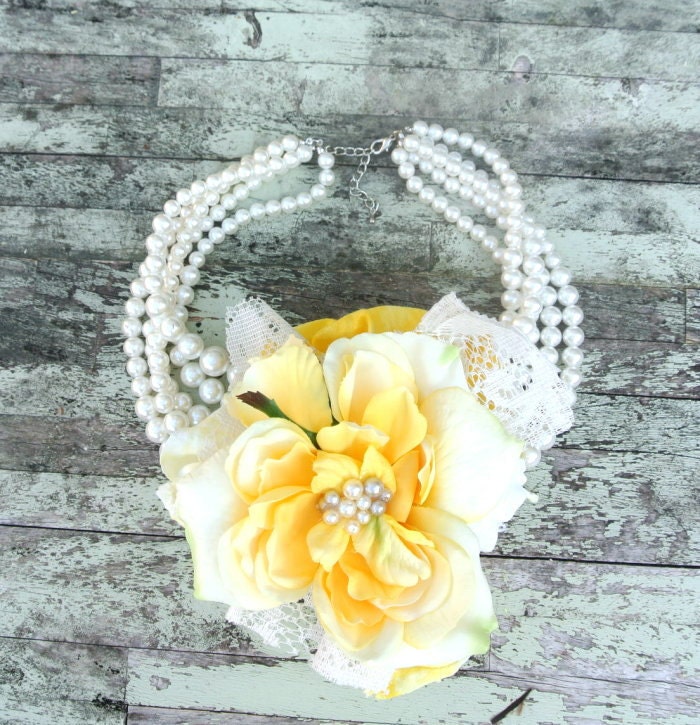Romantic Bridal Rose Brooch Pin Barrette Hair fascinator, vintage style brooch, cottage chic, shabby chic, french country, wedding - TrueRebelClothing