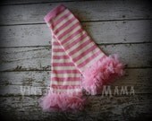 Pink Stripe Leg Warmers Soft Baby Pink Tutu Tights Leggings Leggins Summer Baby Birthday Party