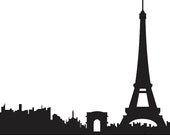 Small - Paris Silhouette Vinyl Sticker