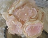 Fabric Flower  Bouquet Custom Order any color  by My Broken Art on Etsy