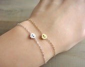Tiny Skull Bracelet in STERLING SILVER