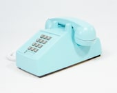 Ice Blue Phone Vintage push button telephone