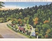 Vintage New Hampshire Postcard - State Highway Route NO. 10 at Beaver Brook Falls, Keene, NH