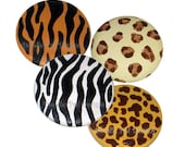 Animal Print Drawer knobs - Your choice of designs and knob sizes - doodlepaddesigns