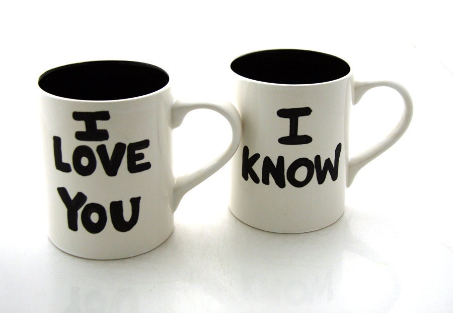 Star Wars (R) Han Solo and Leia  Mug Set for Wedding or Anniversary