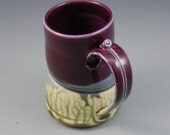 Eggplant Purple and Fern Green Tall Mug