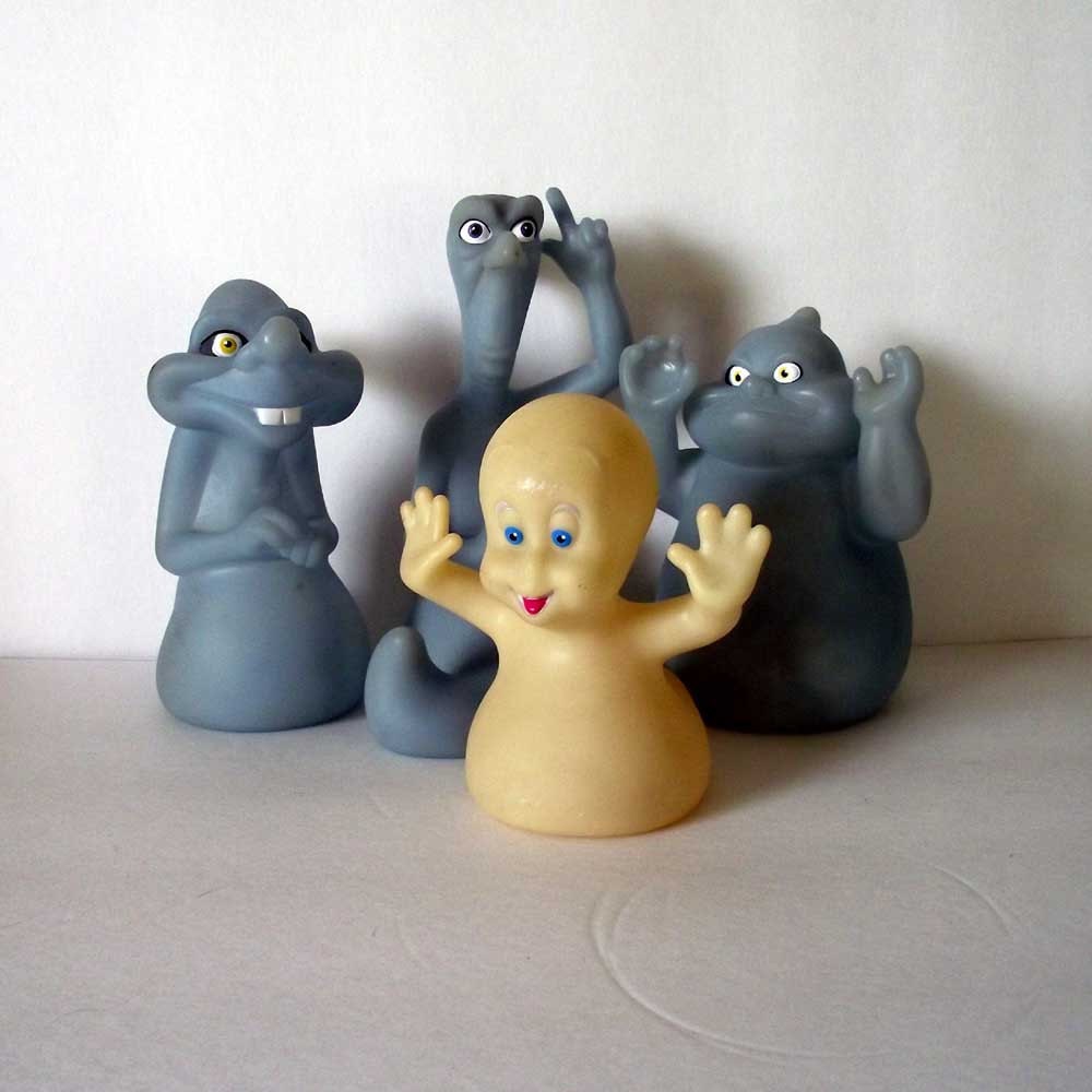 Casper the Ghost Rubber Glow in the Dark Doll Puppets