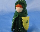 Green Knight Doll - Waldorf inspired