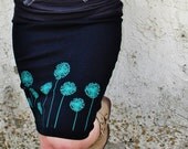 Dandelion Pencil Skirt Black Cotton Size SMALL