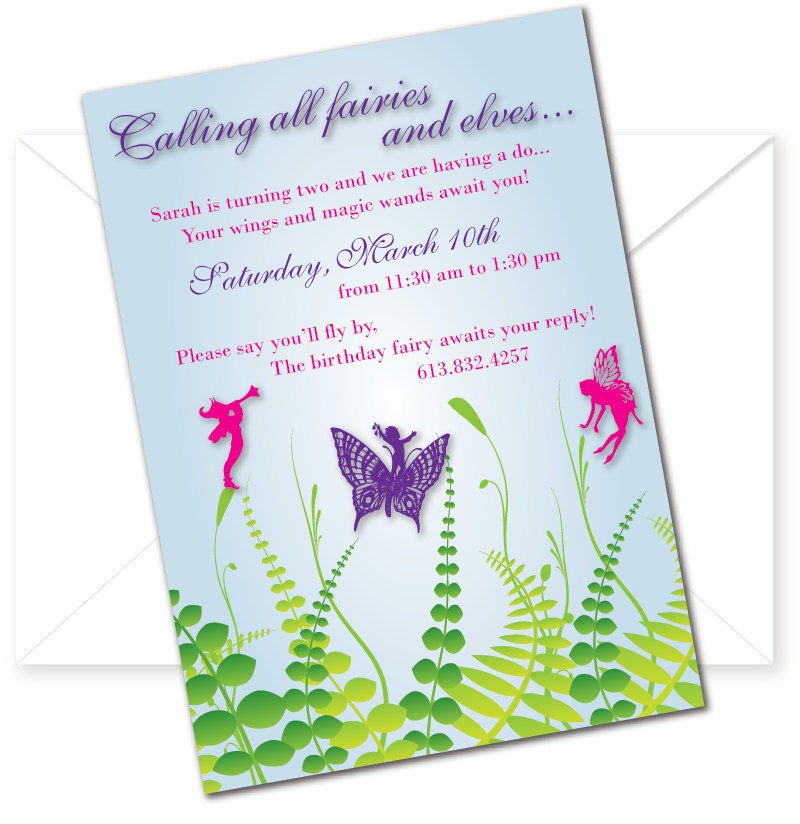 Fairy Birthday Party Invitation