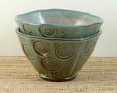 Handmade ceramic ice cream bowls