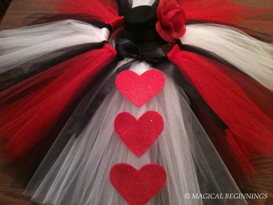 Queen of Hearts inspired TuTu Set-  Adults