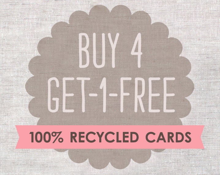 Eco Friendly Cards - 5 for the price of 4 - Mothers Day Cards, Christmas, Birthday, Hello, Anniversary, More...