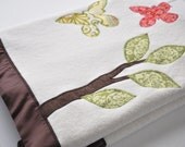 Organic Woodland Butterfly Baby Blanket -- Personalized Free -- Toddler Size