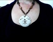 Pendant Necklacs-Stone Pendants -Fighting Dragon-  White -Stone Pendant-Jade Jewelry