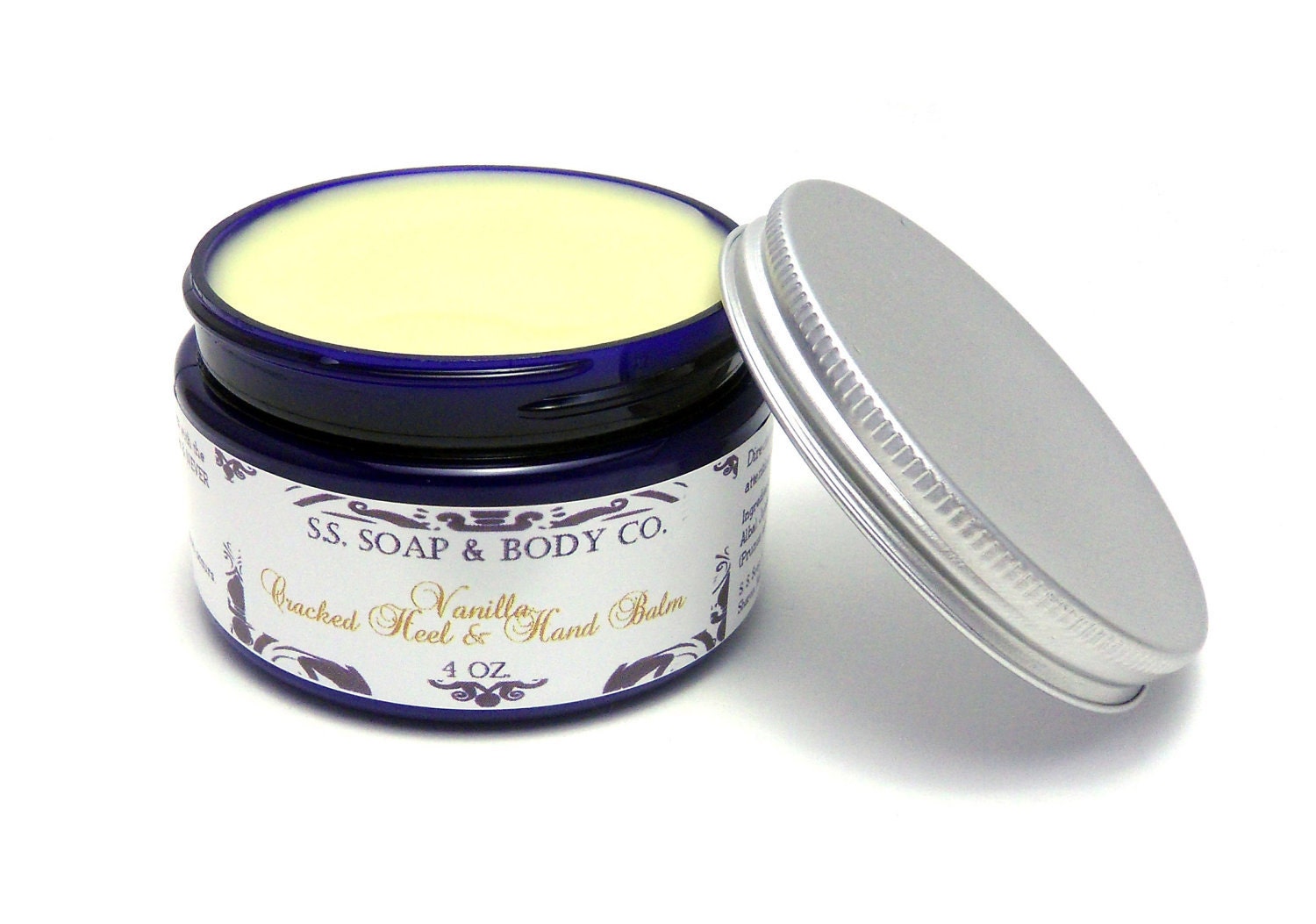 Cracked Heel and Hand Balm - Vanilla Scented - Shea Butter Sweet Almond and Jojoba Oil
