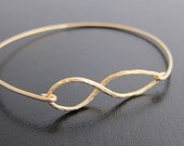 Infinity Symbol, Bridesmaid Gift, Bracelet, 14k Gold Filled Bangle, Bridesmaids Gift, Jewelry, Bridesmaid Wedding Gifts