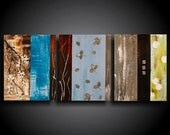 Abstract Painting. 10% OFF Large. Asian Painting. Modern Art. Original. Contemporary Painting. Huge 20 x 48 Art Artwork Gray blue brown