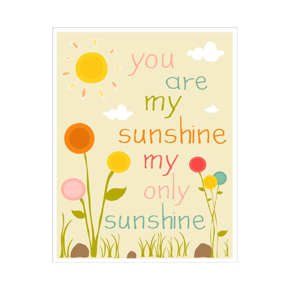 You Are My Sunshine... 11x14 inch print by Finny and Zook