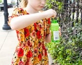 Peasant top - ruffle pants -  floral - girls - sizes 2 3 4 5 6 7 8