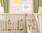 You Are My Sunshine Print set 11x14 and 8x10 For Hayley Bedding in pink blue yellow and green FREE SHIPPING