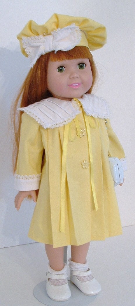 Yellow Spring Dress Coat and Hat