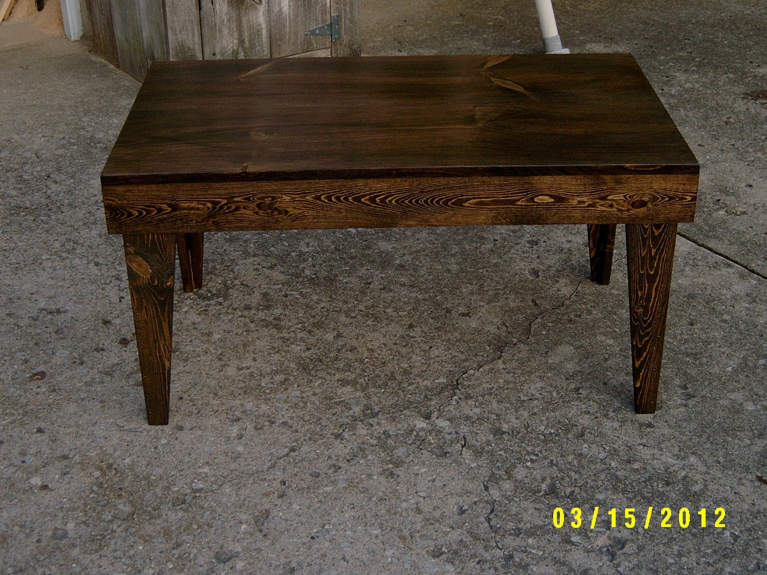 bench coffee table reycled salvaged green