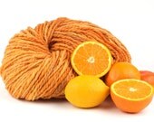 Handspun Yarn, Merino, Tangerine Orange Vitamin C by Woolwench on Etsy