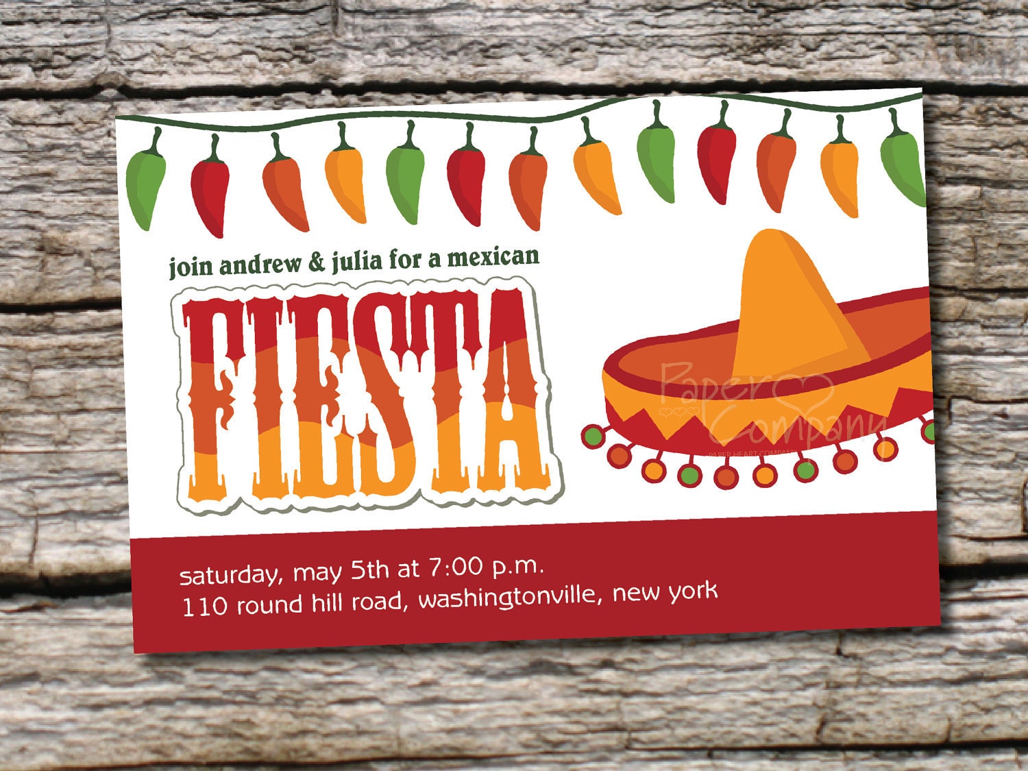 MEXICAN FIESTA - Custom cinco de maya, party invitation - DIY You Print