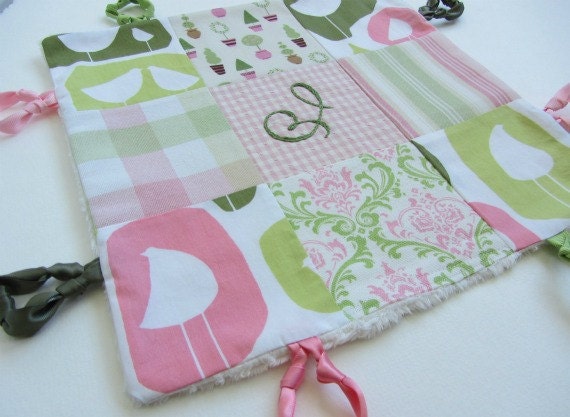 Custom Baby Girl Lovey Hand Embroidered by Dolce Dreams