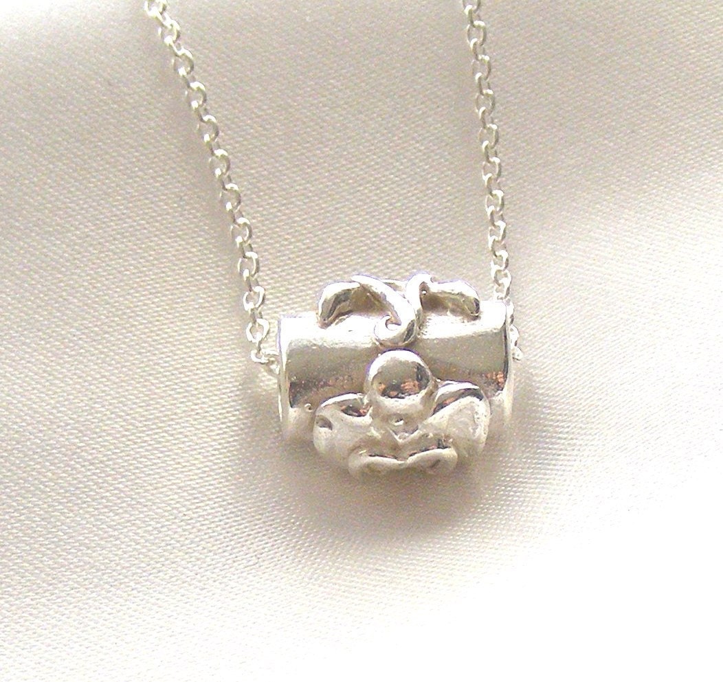 Handmade Mini Angel Solid Silver Bead