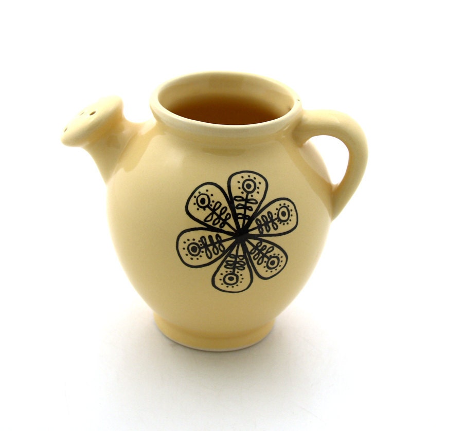Small vase or watering jug inpastel yellow great gift for Mom