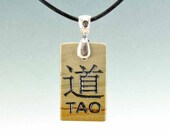 Tao - The Way of Nature - Small Engraved Stone Pendant