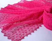 Magenta Knitted Linen Scarf / Shawl / Stole - BVLifeStyle