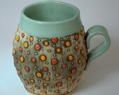 Aqua Polka Dot Mug