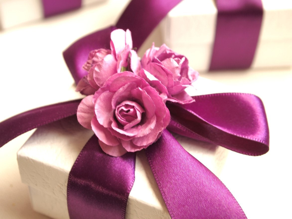 Wedding Favors, Purple, Personalized Handmade Box, Jewelry Box, Purple Roses Box, Birthday Favor, Bridal Shower Favor, Purple Weddings
