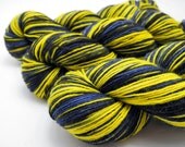 Dark Knight --BFL Hard Twist hand dyed sock yarn (handpainted sock yarn)