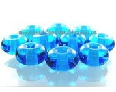 Glass Beads Lampwork sra Turquoise Blue SPACER SHOP