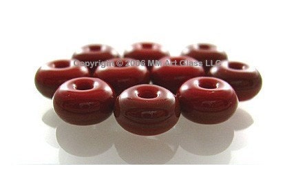 FREE SHIP - Glass Lampwork Beads sra Red Roof Tile SPACER Shop