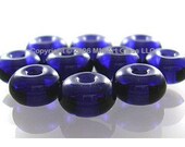Handmade Lampwork Beads Glass Ink Blue SPACER SHOP