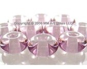 Handmade Lampwork Glass Beads Lilac Tint SPACER SHOP