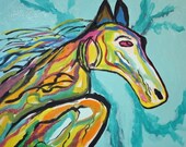 A colorful Stallion 16X20
