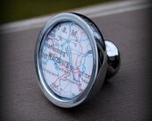 Wurzburg Drawer Pull Cabinet Knob Handle Vintage Map
